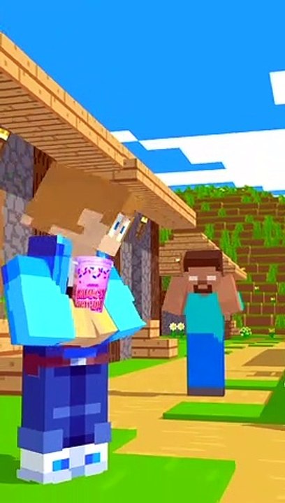 STEVE DRINKING GRIMACE SHAKE IN MINECRAFT #minecraft # ...