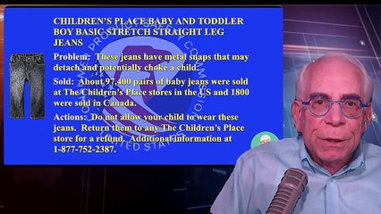 The Children’s Place Jeans Can Lead To Choking