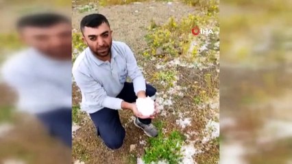 Image surprenante de Tunceli en août ! La température est tombée à 10 degrés, la grêle est devenue blanche partout