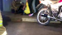 Motociclista fica ferido em acidente na Rua Apalais esquina com Av. Tito Muffato