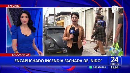 Sujeto encapuchado incendia fachada de Nido en Salamanca