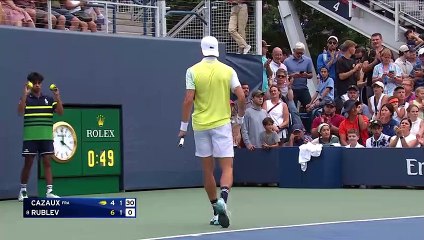Cazaux dominé par Rublev : Les temps forts du match