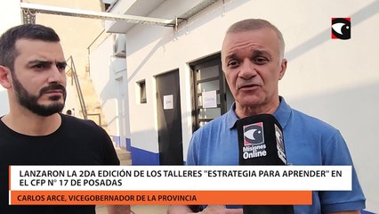Lanzaron la 2da edición de los talleres Estrategia para aprender en el CFP N° 17 de Posadas