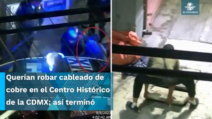 Download Video: Así querían robar cableado de cobre en el Centro Histórico de la CDMX