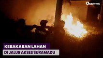 Kebakaran Lahan di Jalur Akses Suramadu, Api Diduga dari Puntung Rokok