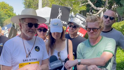 'Breaking Bad' & 'Better Call Saul' Casts Reunite on SAG-AFTRA & WGA Strike Picket Line | THR News Video