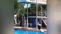 Diving Disaster: The Unplanned Plunge into the Pool