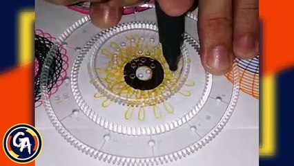 DIBUJANDO un interesante hipotrocoide con un espirógrafo en algunos segundos. (VIDEO 21). DRAWING an interesting hypotrochoid with a spirograph in a few seconds. (VIDEO 21).