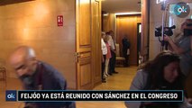 Feijóo ya está reunido con Sánchez en el Congreso