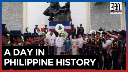 First Lady Liza Marcos attends 127th anniversary of 'Araw ng Pinaglabanan' in San Juan