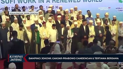 Dampingi Jokowi, Ganjar-Prabowo Gandengan dan Tertawa Bersama