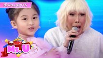 Vice Ganda is surprised by Mini Miss U Elizabella said