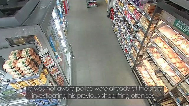 Serial shoplifter who ran into police as he fled store is jailed