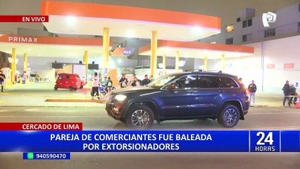Cercado de Lima: pareja de comerciantes fue baleada por extorsionadores