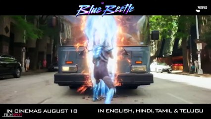 BLUE BEETLE  Blue Beetle Destroys Conrad Carapax Shield With Buster Sword Flame  Trailer (NEW 2023)
