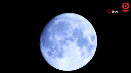 Mavi Ay Hatay'da böyle görüntülendi