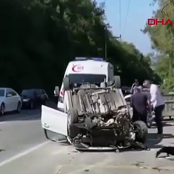 Takla atan otomobil güvenlik kamerasında