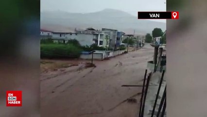 Van'da sağanak yağış sele neden oldu