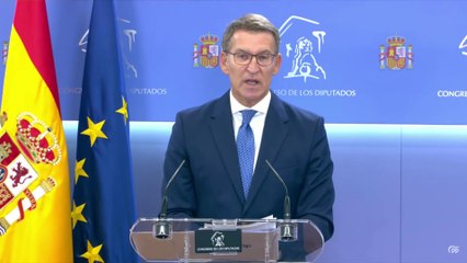 Feijóo: "He constatado el rechazo del secretario general del PSOE a la propuesta de igualdad de todos los españoles"