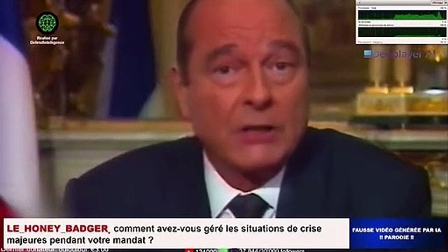 Pendant plusieurs jours, Emmanuel Macron mais aussi le général de Gaulle et Jacques Chirac ont répondu aux questions des internautes sur la plateforme Twitch: Leurs voix et leurs mots étaient générés grâce à l'IA - VIDEO