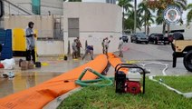Flood barrier installed around Florida hospital ahead of Hurricane Idalia