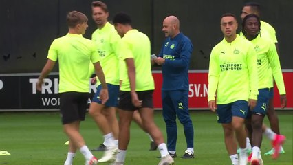 PSV training ahead of play-off second leg against Rangers with tie poised at 2-2