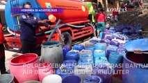 Musim Kemarau, Polres Kebumen Bantu Air Bersih Sekitar 35 Ribu Liter Untuk Warga Karanggayam