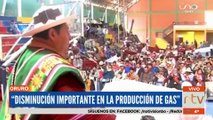 Arce reconoce que la producción de gas tocó fondo en el país