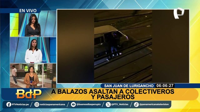 SJL: banda criminal asalta a balazos a colectiveros y pasajeros