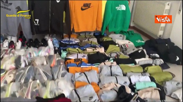 Capi contraffatti, sequestro della Guardia di Finanza a Chieti