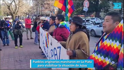 Pueblos originarios marcharon en La Plata para visibilizar la situación de Jujuy
