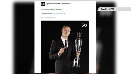 Haaland wins prestigious PFA Player’s Player of the Year - who else picked up awards?