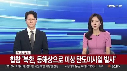 [속보] 합참 "북한, 동해상으로 탄도미사일 발사"