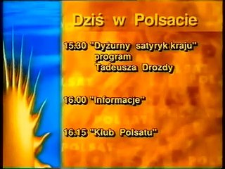 Polsat - Reklamy- zakończenie programu- przekaz satelitarny kodowany -2627.10.1996-