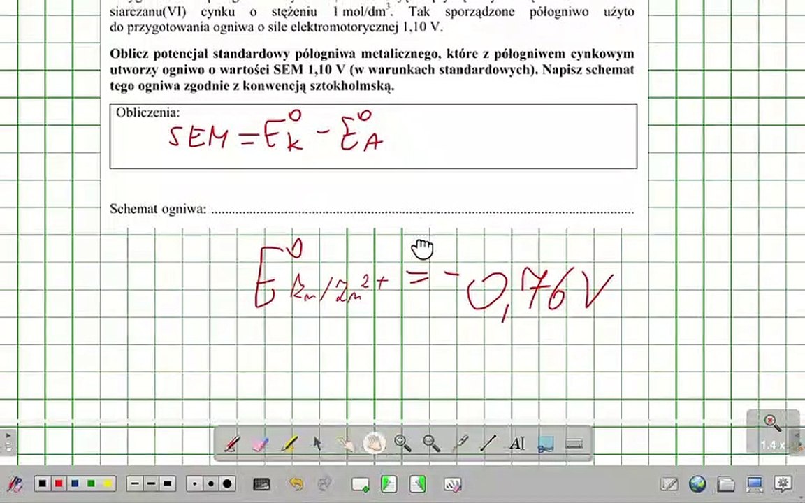 ZADANIE 22 CKE 2010 SIERPIEŃ OGNIWA SEM SCHEMAT. #chemia #chemistry