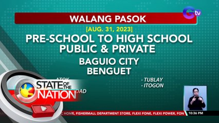 Class suspension (August 31, 2023) | SONA