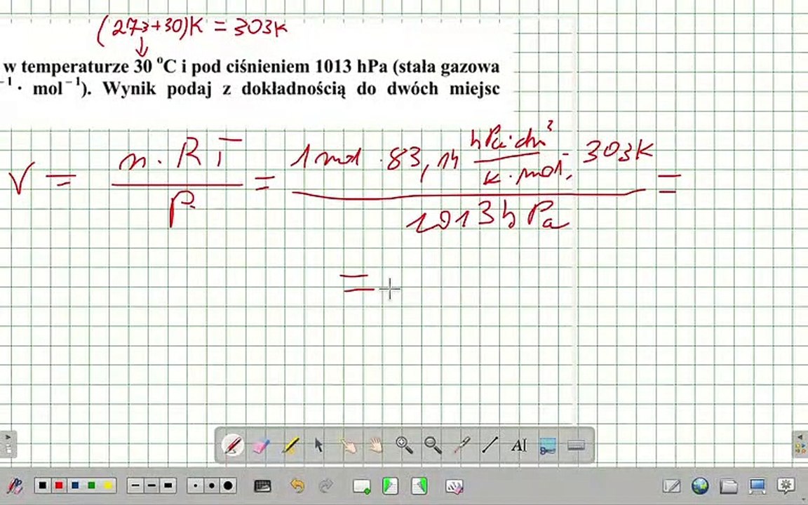 ZADANIE 23 CKE 2010 SIERPIEŃ RÓWNANIE CLAPEYRONA GĘSTOŚĆ METANU
