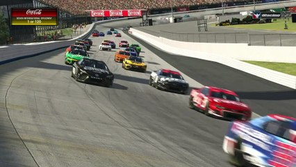 Early caution flies in the Coca-Cola iRacing Series at Dover