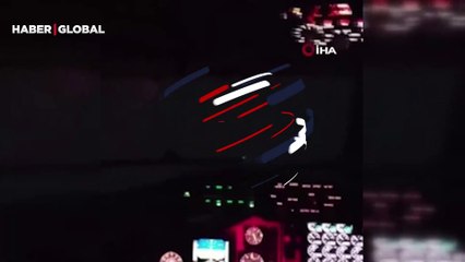 İzleyenleri şaşırttı... Nadir görülen hava olayı kokpitten böyle kaydedildi