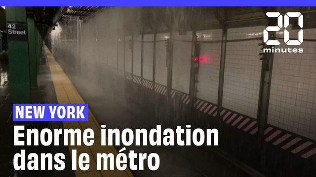 New York : Inondation spectaculaire dans le métro à Time Square #shorts