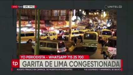 Garita de Lima congestionada e intransitable en horas de la noche