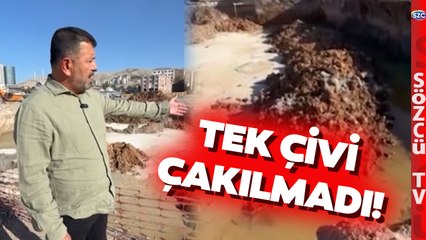 Açılışına Bakanın da Katıldığı Çarşıda Temel Var İnşaat Yok! Veli Ağbaba Böyle Görüntüledi