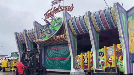 Oktoberfest-Aufbau 2023: Tag 50 des Aufbaus 29.08.2023 (Dienstag)