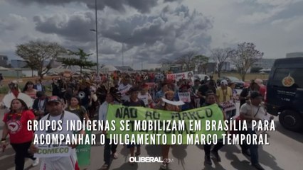 下载视频: Grupos indígenas se mobilizam em Brasília para acompanhar o julgamento do marco temporal