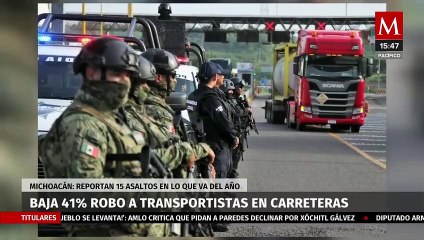 Disminuye 41% el robo a transportistas en carreteras de Michoacán