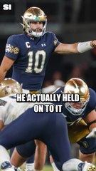 Notre Dame QB Sam Hartman Wears Necklace Made of Surgically Removed Rib