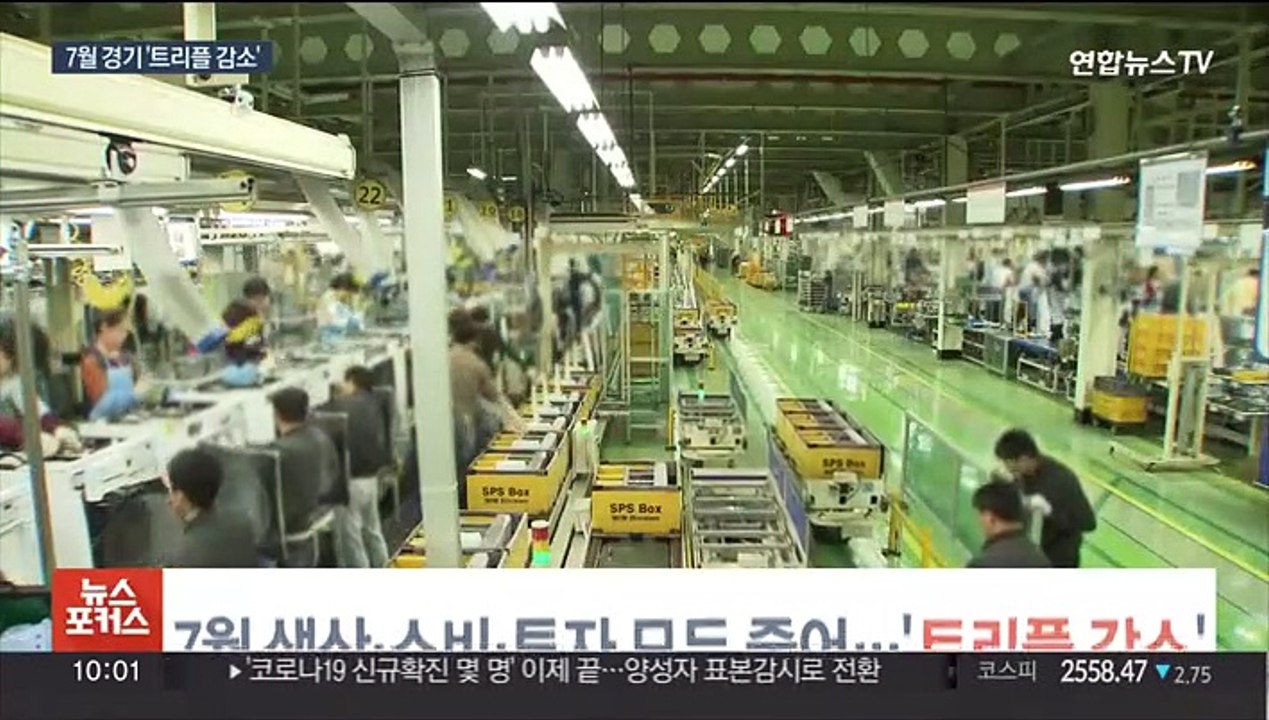 7월 생산·소비·투자 모두 줄어…'트리플 감소'