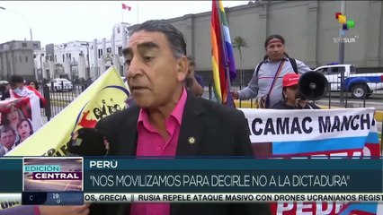 En Perú se realizó una movilización en rechazo a la gestión de Boluarte