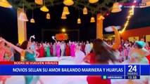 Parejas de recién casados celebran fiesta a ritmo de Marinera y Huaylas