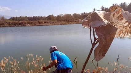 mancing mujair di danau pasir